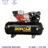 COMPRESOR AUTÓNOMO GASOLINA SCHULZ MSV-20MAX GX 9HP 250L 20CFM frente