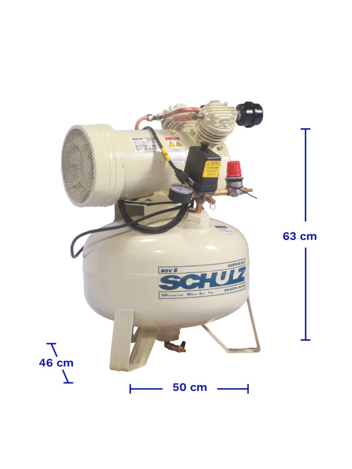 COMPRESOR DENTAL MSV-6 DIMENSIONES