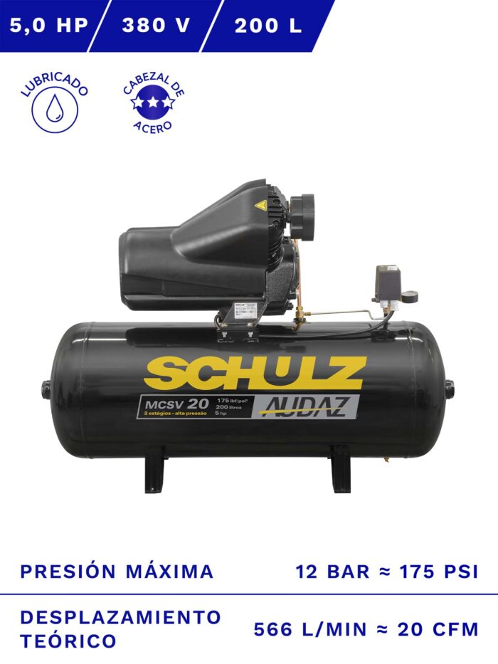 COMPRESOR AUDAZ MCSV-20 FRENTE