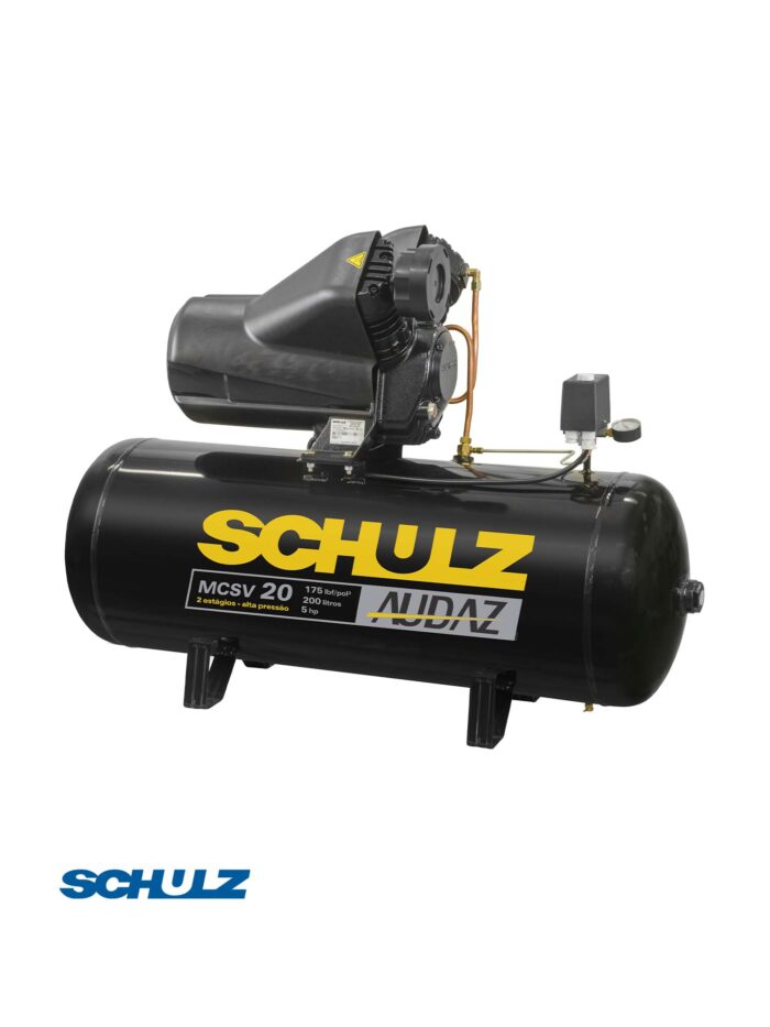 COMPRESOR DE AIRE SCHULZ AUDAZ MCSV-20 5HP 200L 12BAR 20CFM - Imagen 2