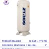 ESTANQUE ODONTOLÓGICO VERTICAL SCHULZ 500L 12BAR CERTIFICADO FRENTE