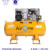 COMPRESOR AIRONE 2.0 HP 100LTS FRENTE