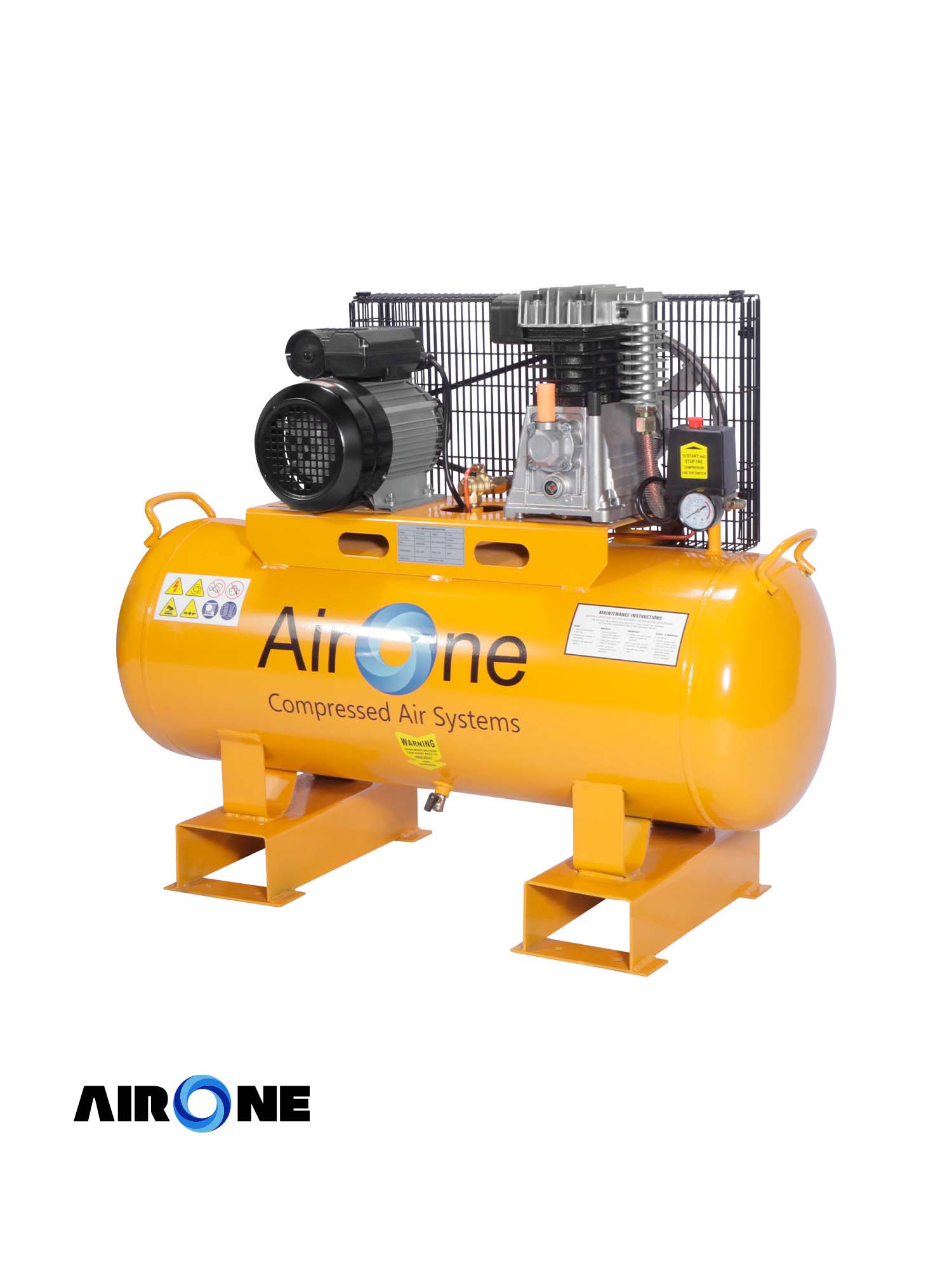 COMPRESOR DE AIRE AIRONE 2HP 100L 8BAR 10CFM C/RUEDAS » SERVICOMP