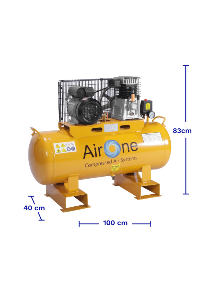 COMPRESOR AIRONE 2.0 HP 100LTS DIMENSIONES