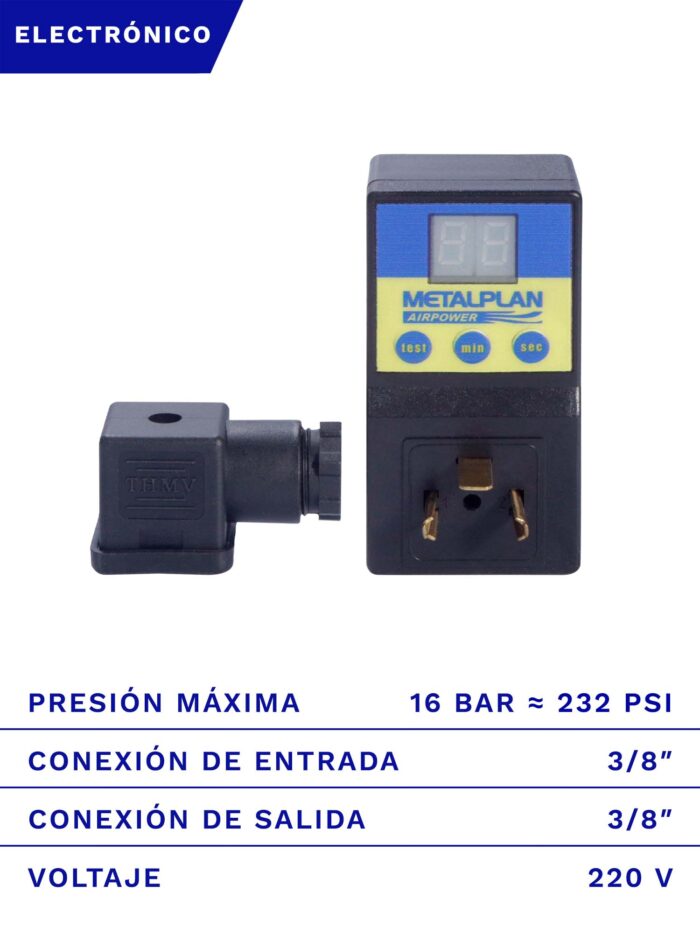 PURGADOR ELECTRÓNICO METALPLAN 16BAR 3/8"
