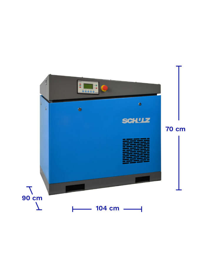 COMPRESOR DE TORNILLO SCHULZ 10HP 10BAR 37CFM dimensiones