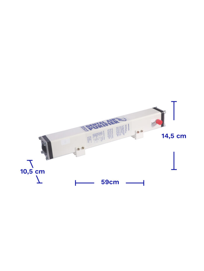 SECADOR PURIFICADOR DE AIRE DENTAL 3 EN 1 METALPLAN 12.5BAR 6CFM DIMENSIONES