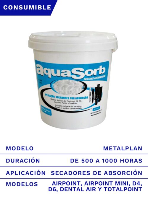 PASTILLAS DE SECADO AIRPOINT AQUASORB frente