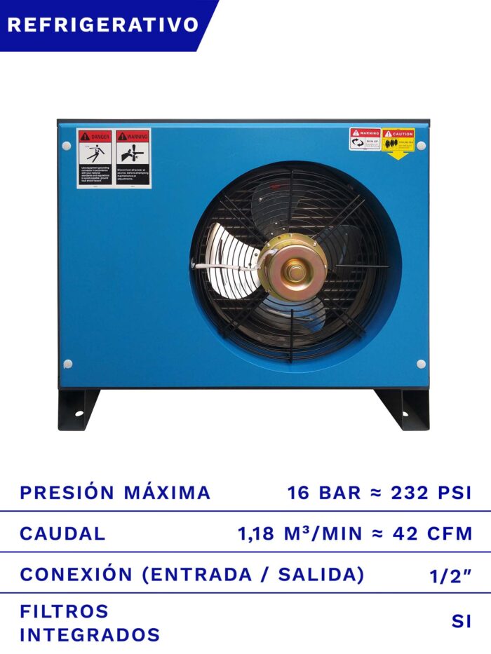 SECADOR DE AIRE REFRIGERATIVO AIRONE 42CFM 16BAR FRENTE