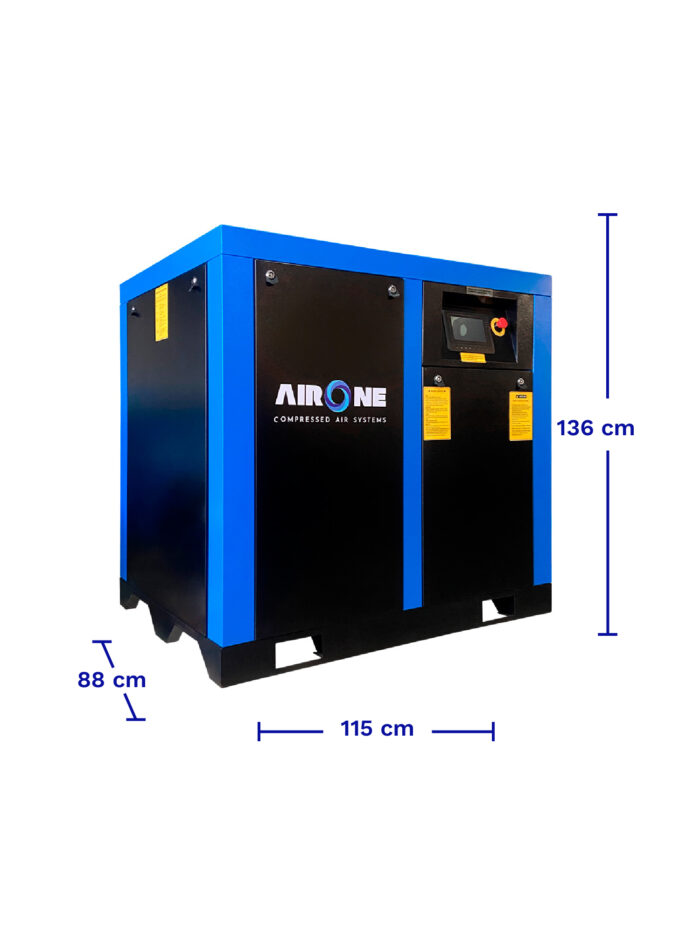 COMPRESOR DE TORNILLO VSD AIRONE 40HP 10BAR 230CFM dimensiones