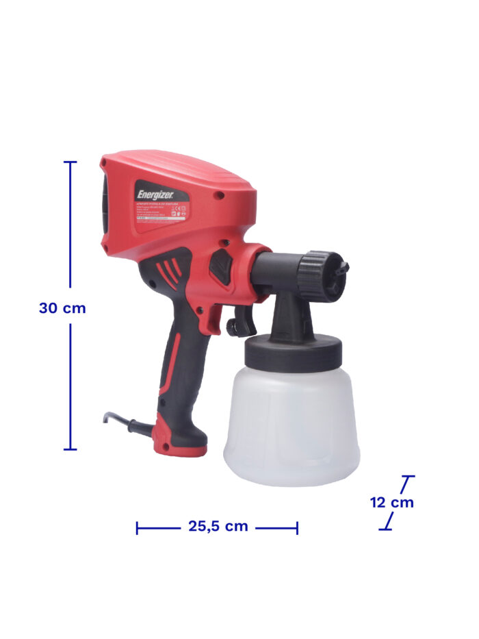 PISTOLA PARA PINTAR ENERGIZER 400W DIMENSIONES