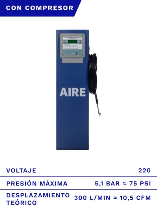 COMPRESOR DE AIRE AIRONE 2HP 100L 8BAR 10CFM C/RUEDAS » SERVICOMP