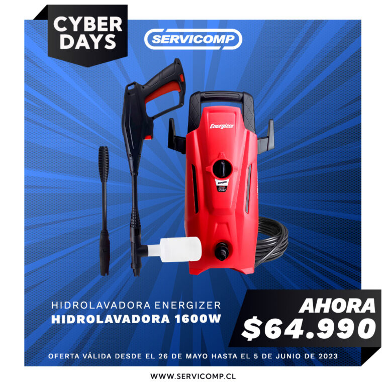HIDROLAVADORA ENERGIZER 1600W-OFERTA